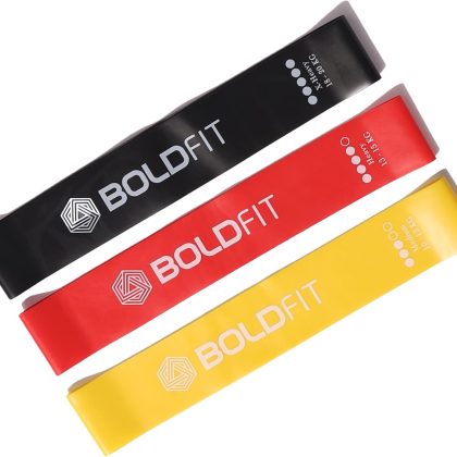 Boldfit Resistance Bands Mini Loop Set (Pack of 3) Hip Band/Toning Exercise Band